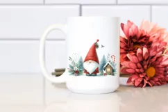 Simple Watercolor Christmass Dog PNG Product Image 2
