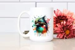 Colorful Sunglasses Bird | Sublimation | Clipart Product Image 2