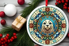 Round Christmas Ornament Sublimation|Clipart Product Image 1