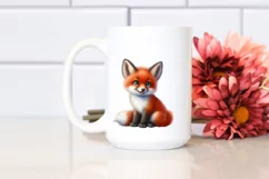Funny Baby Fox with Halloween Vampire Fangs | Clipart Product Image 2
