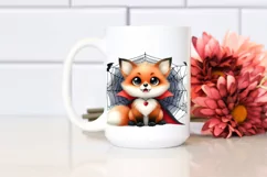 Funny Baby Fox with Halloween Vampire Fangs | Clipart Product Image 2