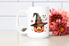 Funny Halloween Clipart with Hat and Spider PNG Product Image 2