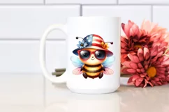 Colorful Watercolor Cute Baby Bee | Sublimation | Clipart Product Image 2