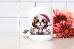 Crazy Baby Saint Bernard with Tea Cup PNG Product Image 2
