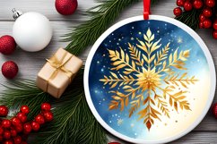 Round Christmas Ornament Sublimation|Clipart Product Image 2
