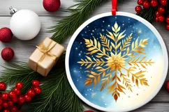 Round Christmas Ornament Sublimation|Clipart Product Image 2