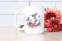 Cute Baby Bunny Sleeping Clipart Product Image 2