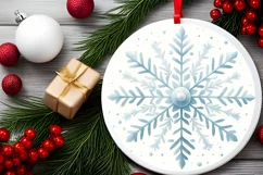 Round Christmas Ornament Sublimation|Clipart Product Image 2
