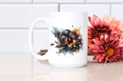 Shiny Pansy Made of Shiny Material | Sublimation Clipart Product Image 2
