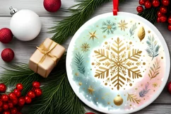 Round Christmas Ornament Sublimation|Clipart Product Image 2