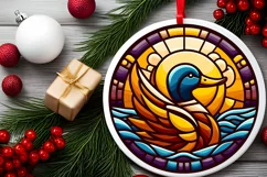 Round Christmas Ornament Sublimation|Clipart Product Image 1