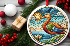 Round Christmas Ornament Sublimation|Clipart Product Image 1