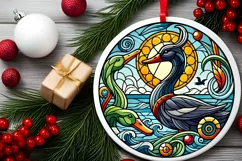 Round Christmas Ornament Sublimation|Clipart Product Image 1