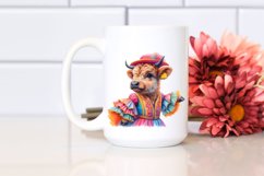 Colorful Pastel Image of Baby Highland Cow with Paso Doble Product Image 2