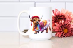Colorful Pastel Image of Baby Highland Cow with Paso Doble Product Image 2