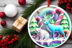 Round Christmas Ornament Sublimation|Clipart Product Image 1