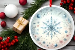 Round Christmas Ornament Sublimation|Clipart Product Image 2