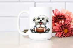 Cute Funny Maltese Watercolor Clipart Product Image 2