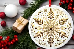 Round Christmas Ornament Sublimation|Clipart Product Image 2