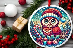 Round Christmas Ornament Sublimation|Clipart Product Image 1