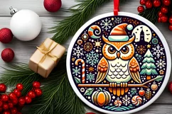 Round Christmas Ornament Sublimation|Clipart Product Image 1