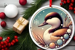 Round Christmas Ornament Sublimation|Clipart Product Image 1