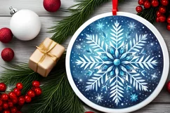 Round Christmas Ornament Sublimation|Clipart Product Image 2