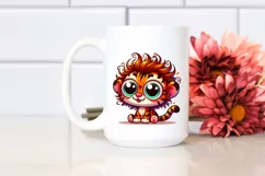 Colorful Baby Tiger | Sublimation Clipart Product Image 2