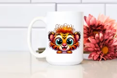 Colorful Baby Tiger | Sublimation Clipart Product Image 2
