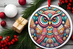 Round Christmas Ornament Sublimation|Clipart Product Image 1