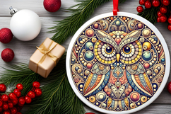 Round Christmass Ornament PNG Product Image 2