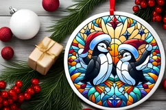 Round Christmas Ornament Sublimation|Clipart Product Image 2
