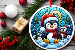 Round Christmass Ornament PNG Product Image 2