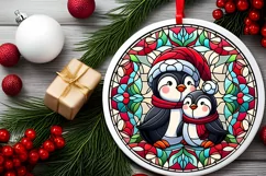 Round Christmas Ornament Sublimation|Clipart Product Image 2