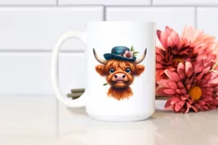 Cow Enthusiastic Highland Cow Party Hat | Clipart Product Image 2