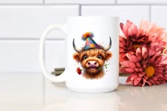Cow Enthusiastic Highland Cow Party Hat | Clipart Product Image 2