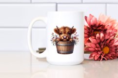 Cute Baby Macaw in Wood Bucket PNG Product Image 2