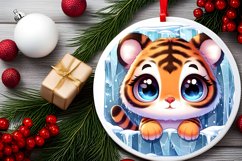 Round Christmas Ornament Sublimation|Clipart Product Image 2