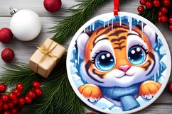 Round Christmas Ornament Sublimation|Clipart Product Image 2