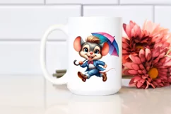 Watercolor Mouse Portrait, Transparent PNG Product Image 2