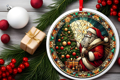 Round Christmass Ornament PNG Product Image 2