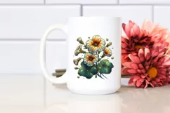 Wooden Stained Nasturtium Watercolor Product Image 2