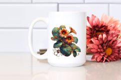 Detailed Wooden Nasturtium Stained | Clipart Product Image 2