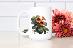 Detailed Wooden Nasturtium Stained | Clipart Product Image 2