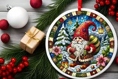 Round Christmas Ornament Sublimation|Clipart Product Image 1