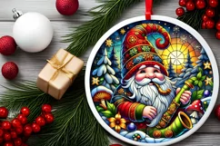 Round Christmas Ornament Sublimation|Clipart Product Image 1