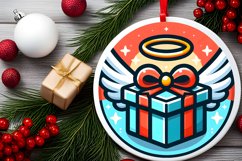 Round Christmas Ornament Sublimation|Clipart Product Image 1