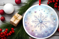 Round Christmass Ornament PNG Product Image 2