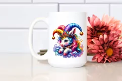 Baby Unicorn with Jester Hat, PNG Product Image 2