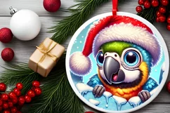 Round Christmas Ornament Sublimation|Clipart Product Image 1
